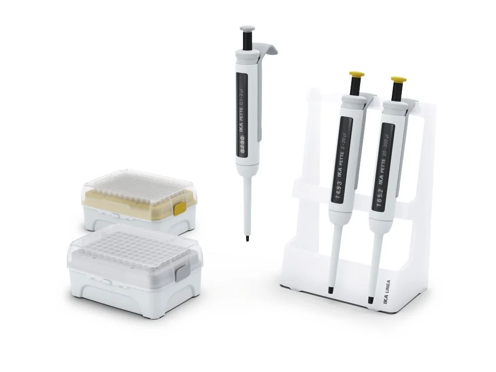 IKA PETTE MicroKit B Ayarlanabilir Otomatik Pipet Seti 0.1-2 µL + 2-20 µL + 20-200 µL + Pipet Standı ve Uçlar